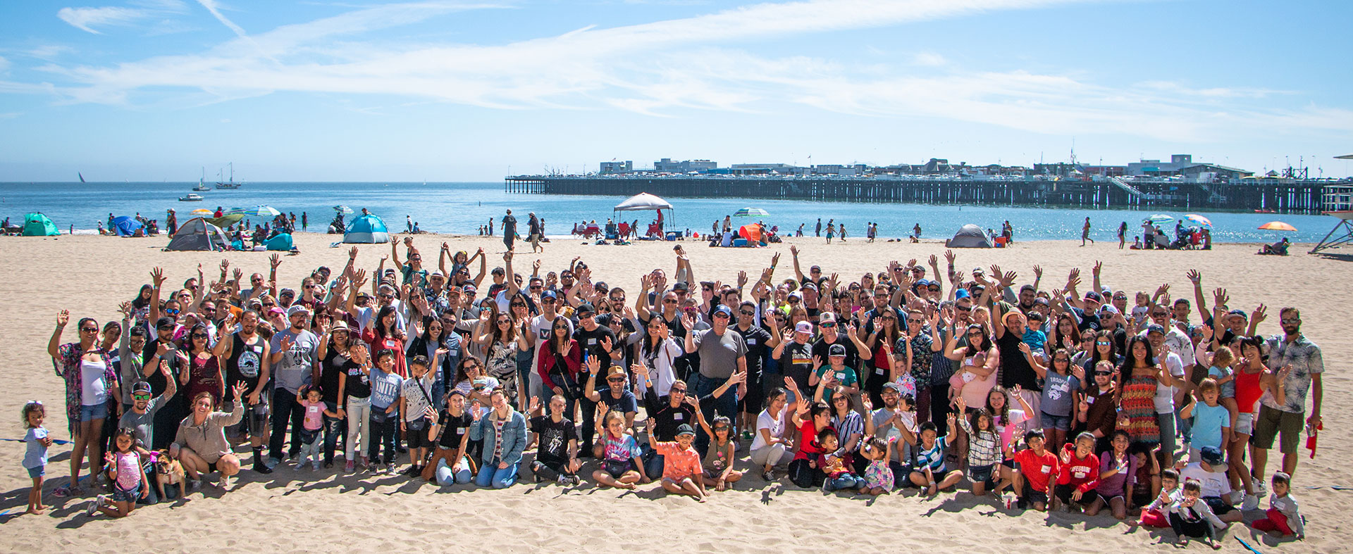 The SC Builders team at our summer picnic at the Santa Cruz Boardwalk.